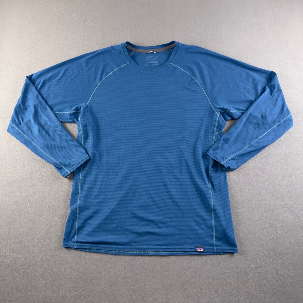 Patagonia Capilene Lightweight Baselayer Shirt Blue Mens Large 45641 BSRB